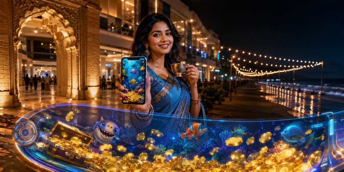 সুন্দর সমুদ্র সৈকতে কক্সবাজারে ফিশিং গেম খেলা